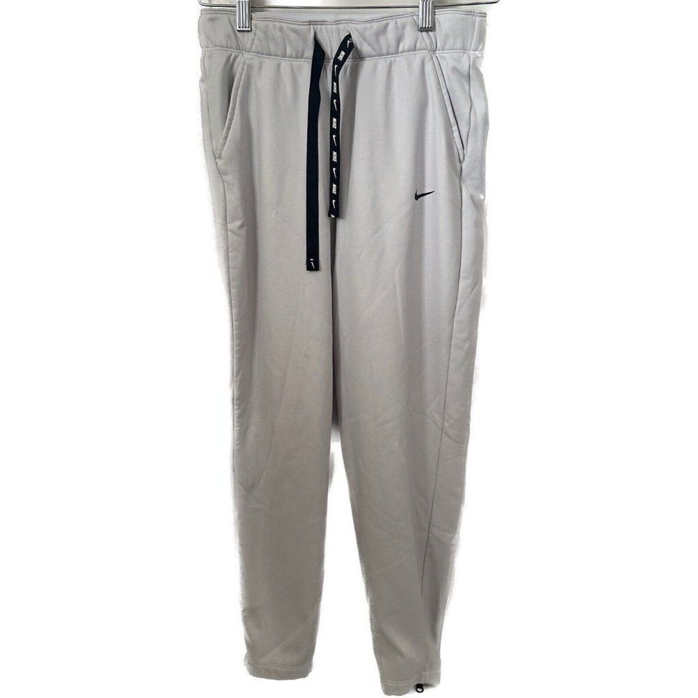 Nike Pants Womens XS White Black Thermal Insulated Training Joggers Zip Ankle